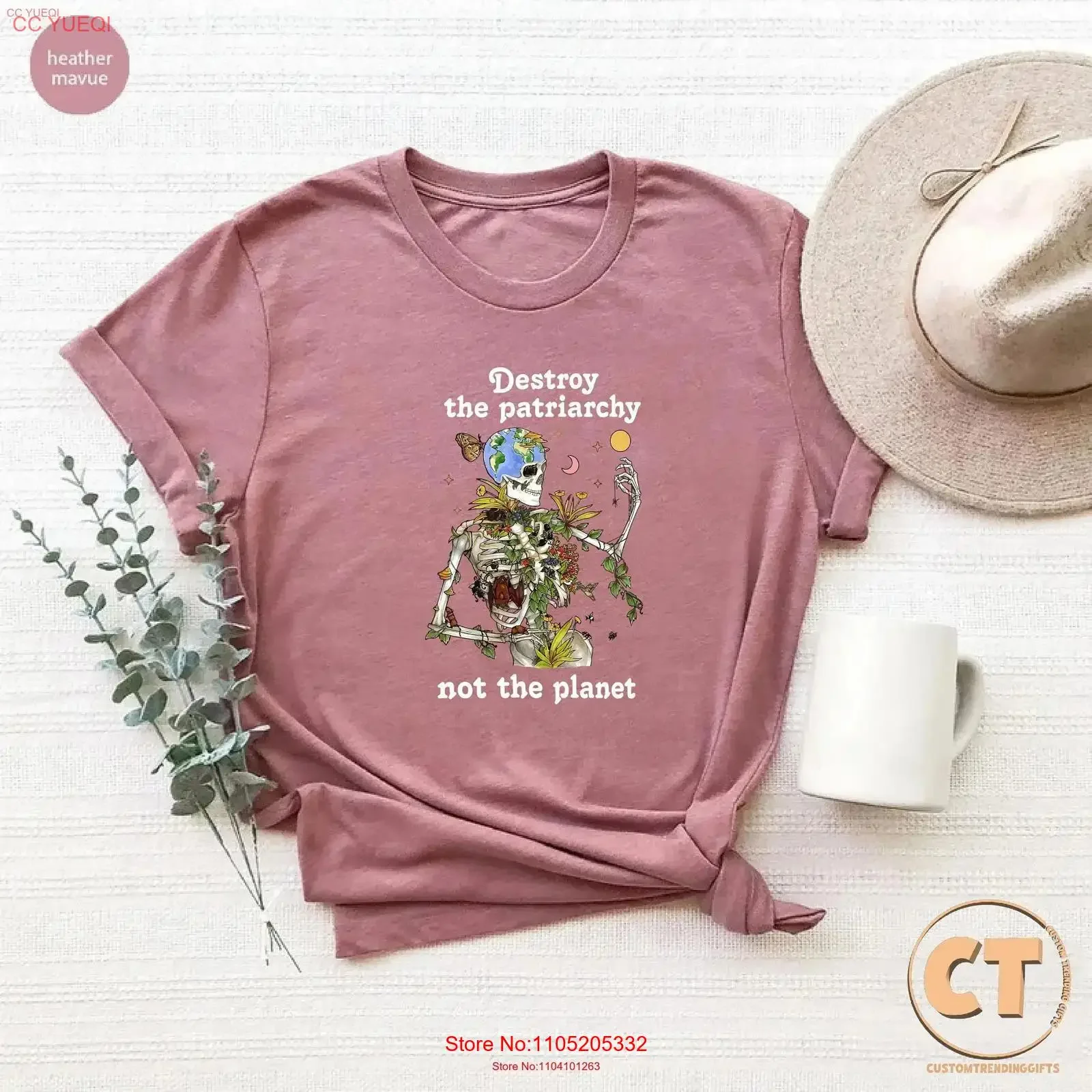 Destroy The Patriarchy T Shirt Womens Rights FeminisT Gender Equality Skeleton Political LGBTQ vintage Washed graphic homme