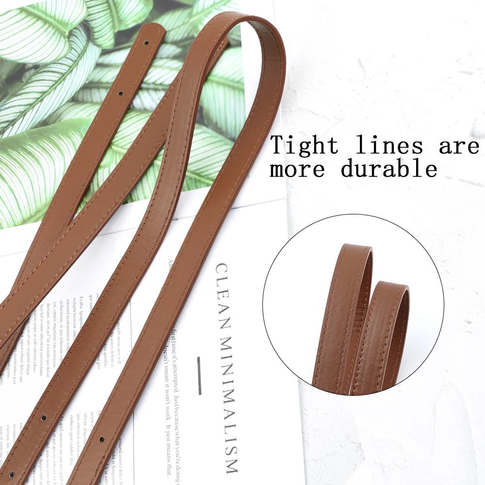 1 Pair 70cm PU Leather Purse Strap Handbag Handle Replacement Shoulder Handbag DIY Solid Color Sewing Strap Bag Accessories