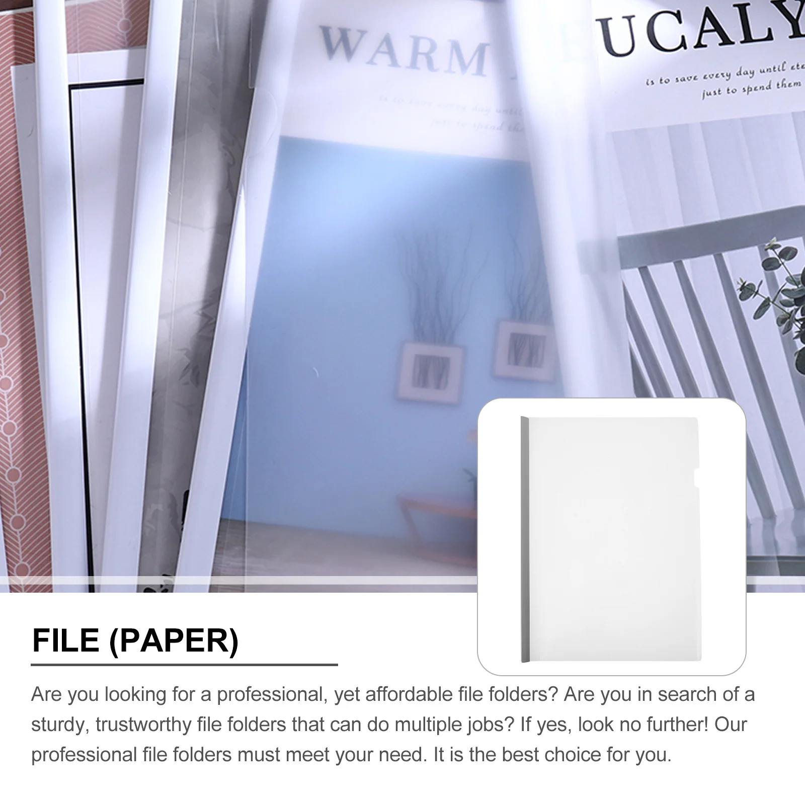 20Pcs Triangle Document Folders with Sliding Bars Heavy Duty A4 File Organizers for Papers Reports Receipts Clear Report Covers