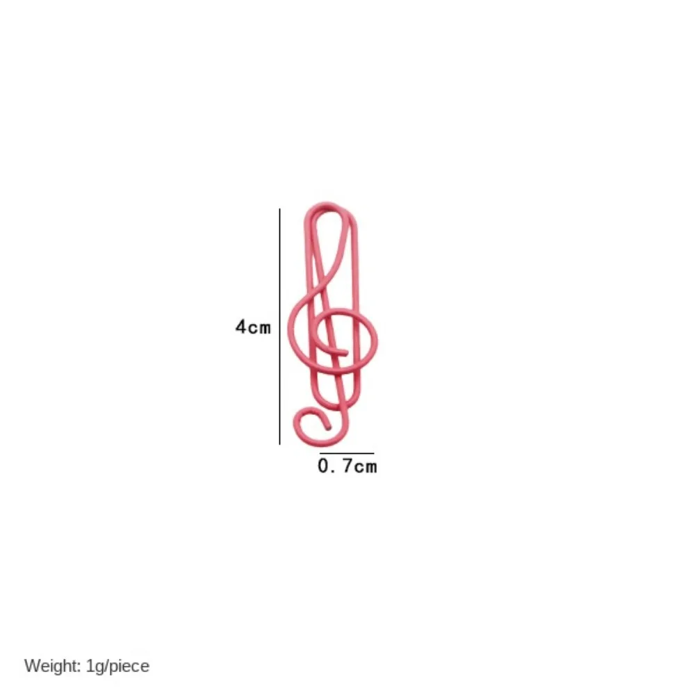 20 teile/satz Musik note Musik form Büroklammern langlebige Metall musik Note Metall Büroklammern niedliches Briefpapier