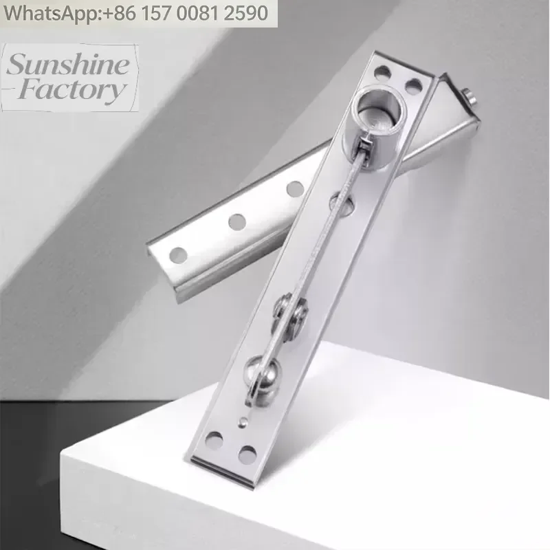 Heavy 360 Degree Stainless Steel Heaven Earth Axis Door Hinge Pair Easy Installation Modern Design Top Bottom Pivot
