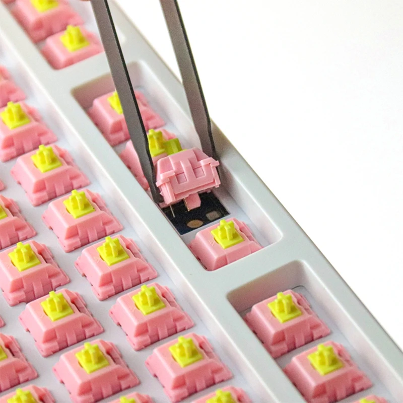 Interruptor estação lubrificante 7 pçs com interruptor abridor braçadeira chave extrator teclado mecânico kit caneta lubrificante para lubing teclado cereja k1kf