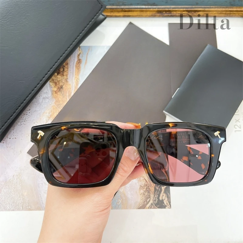 Jacques Quentin Popular Rectangle Sunglasses for Women Eyewear Acetate Retro JMM Thick Classic Men Women Sunglasses Shades