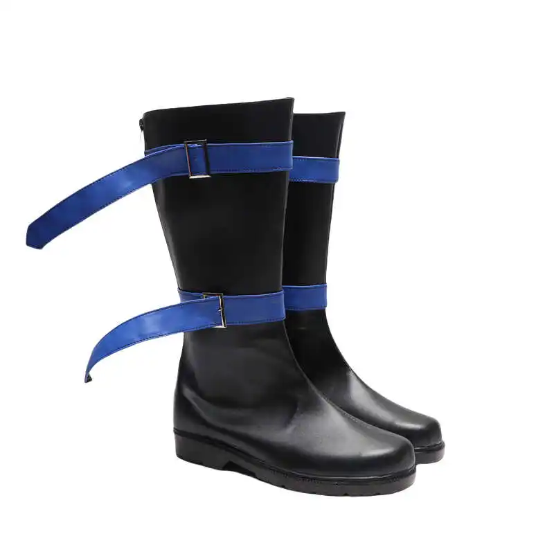 Anime Kaiba Seto Cosplay Shoes Seto Kaiba Adult Unisex Long Leather Pu Boots Halloween Costume Props Boot Accessories