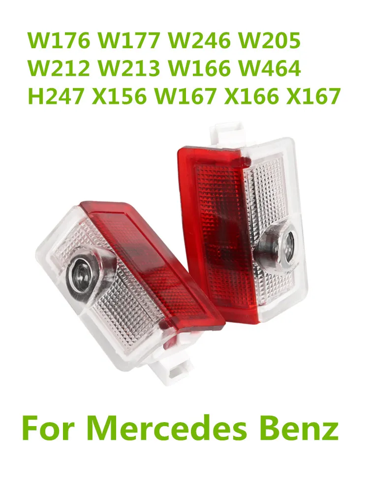 2X LED Car Door Logo Projector Welcome Ghost Shadow Light Accessories For Mercedes Benz W205 W212 W213 W166 W167 W176 W177 W246