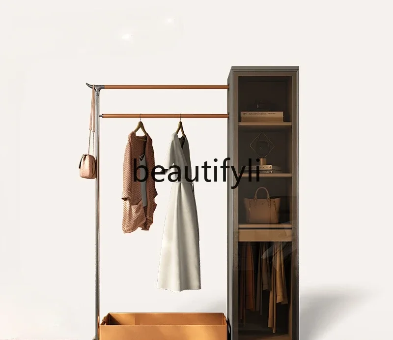 

CC Minimalist coat rack Floor-to-ceiling modern simple storage leather art high-end hanger