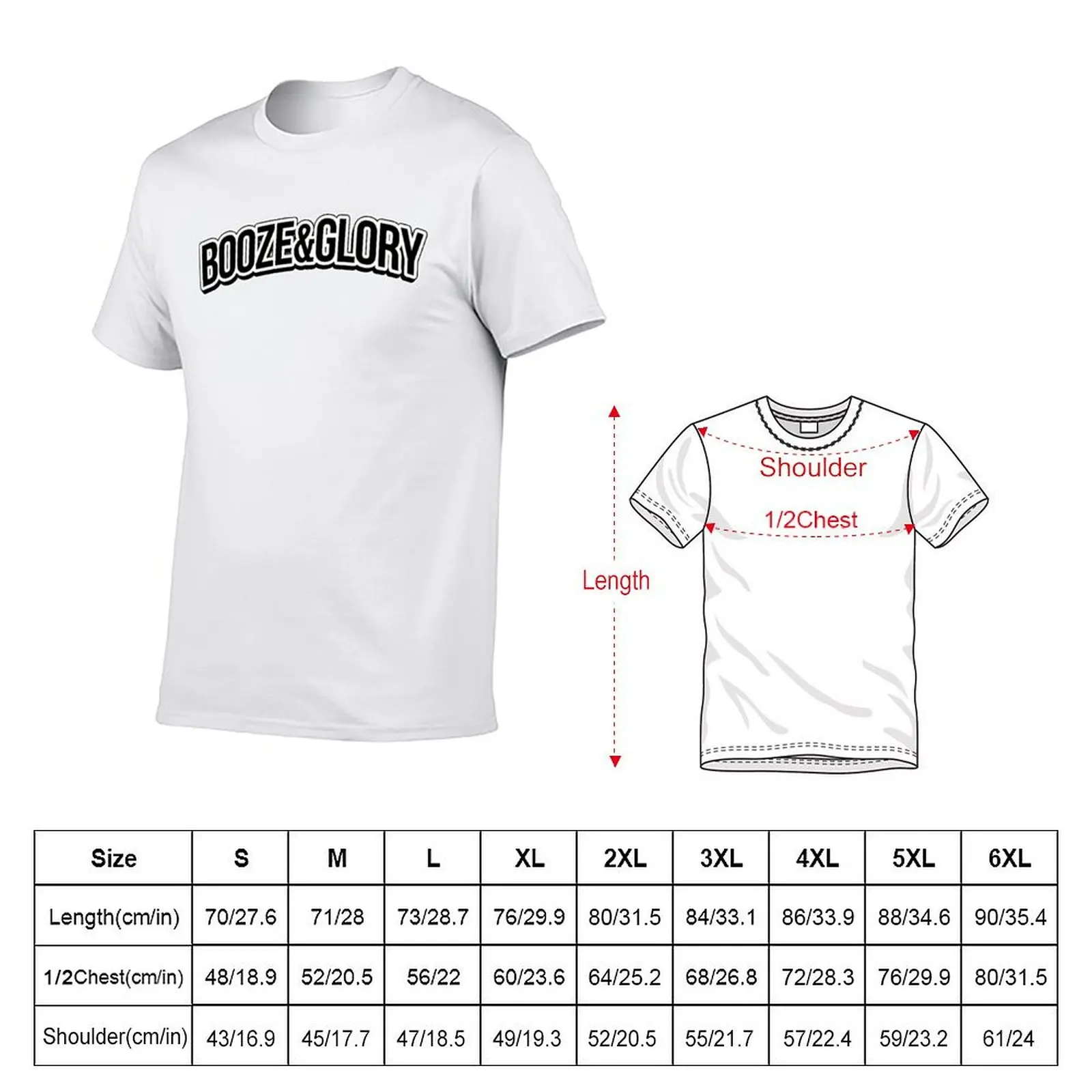 booze and glory logo T-Shirt Lightweight Basic Short Sleeve Shirt