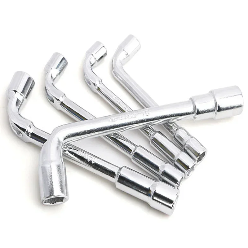Imagem -02 - Cabeça Dupla Hexagonal Soquete Sleeve Spanner em Forma de l Chave Tubo Ferramentas de Reparação Manual do Carro mm mm mm mm 10 mm 11 mm 12 mm 13 Milímetros 14 Milímetros 15 Milímetros