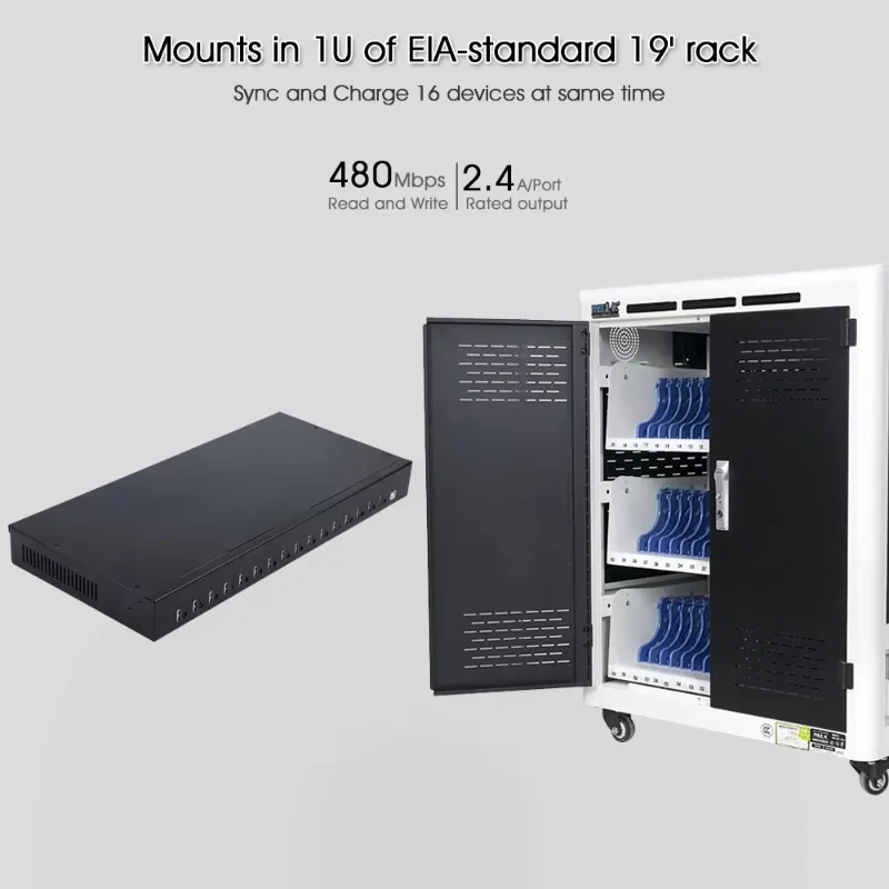 A-165 16 Port Usb Hub Mobile Phone Accessories Splitter With Built-in 200w Power Adapter