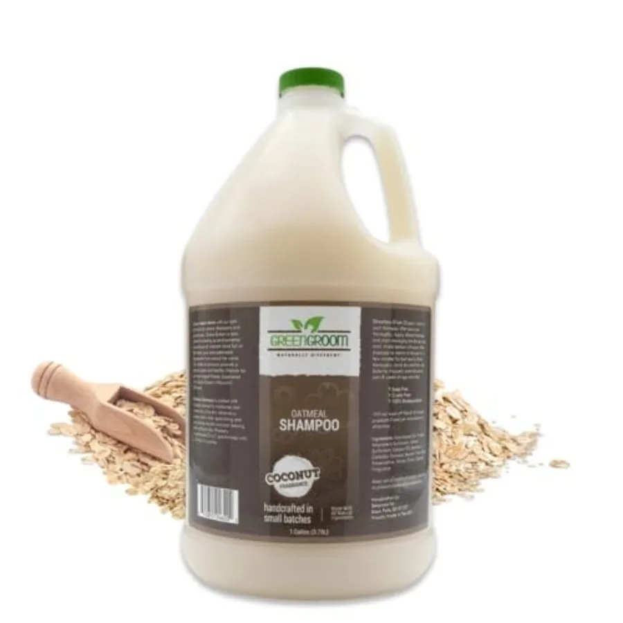 

Green Groom Oatmeal Dog Shampoo, 1 Gallon - Natural Colloidal Oatmeal, Calms Dry Itchy Irritated Skin, Natural Ingredients, Moi