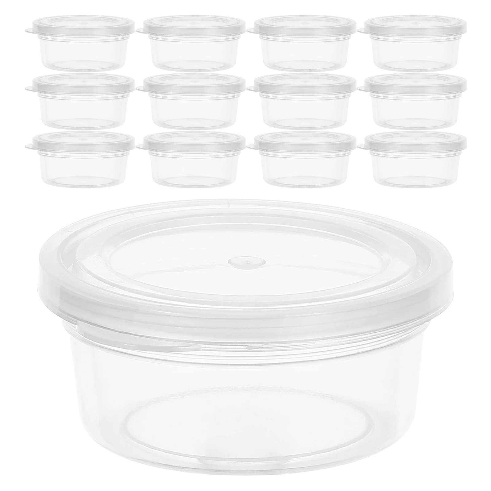 

20 Pcs Mini Storage Box Round Boxes with Lids Desktop Transparent Pp Plastic Case