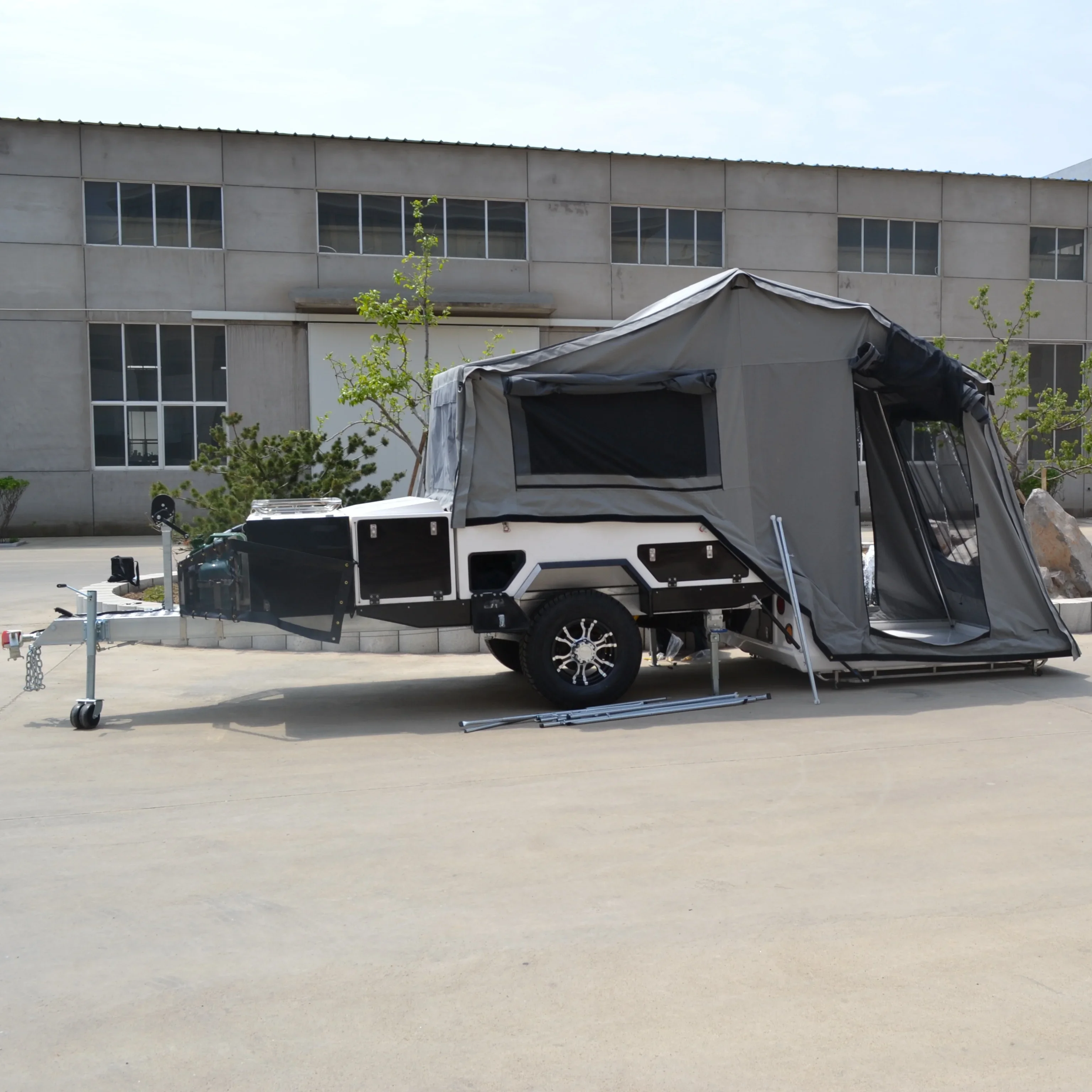 2026 Off Road Travel Caravan Rear Fold  Camper Trailer With Tent