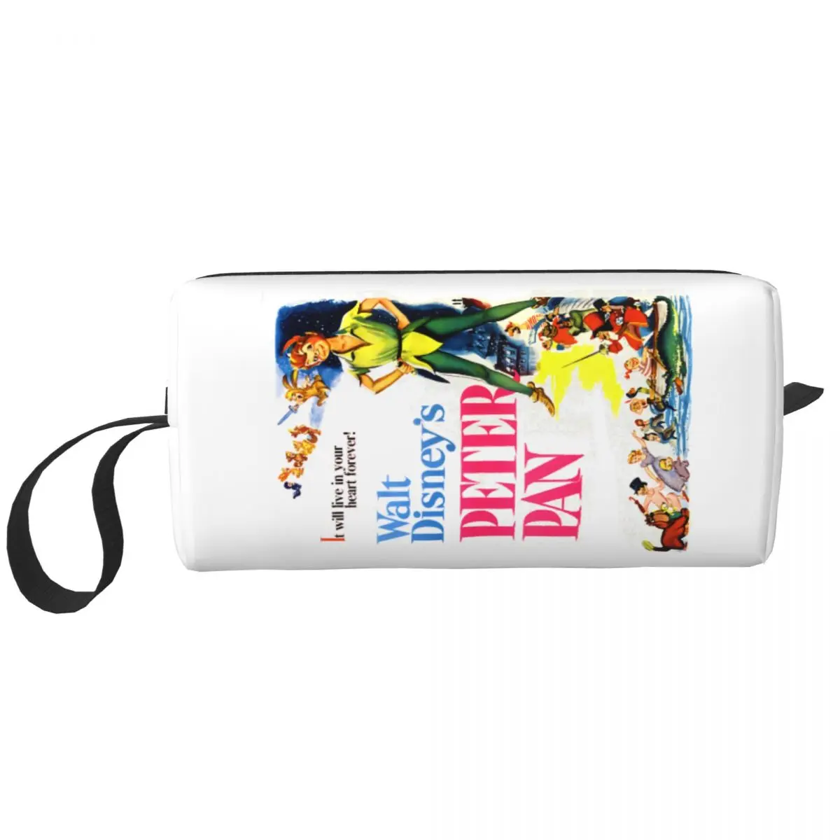 

Винтажная косметичка с героями мультфильмов «Питер Пэн» на заказ для женщин, дорожный косметический органайзер, милые сумки для хранения туалетных принадлежностей