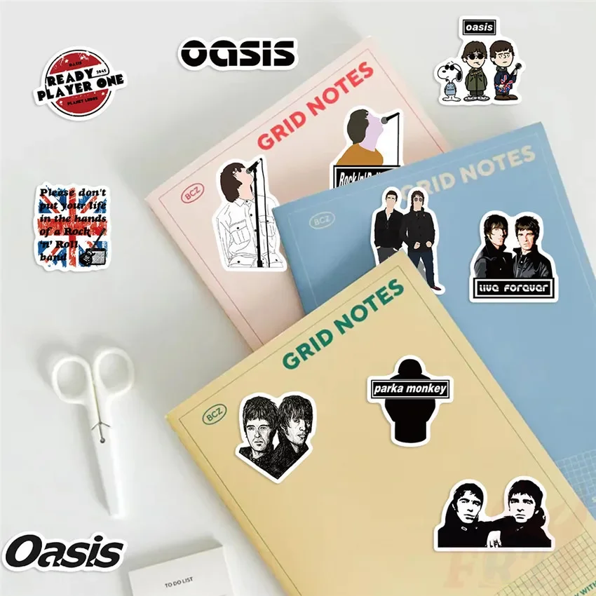 100/50PCS Britse Rock Band Oasis Graffiti Stickers voor Fiets Hand Account Etui Decals