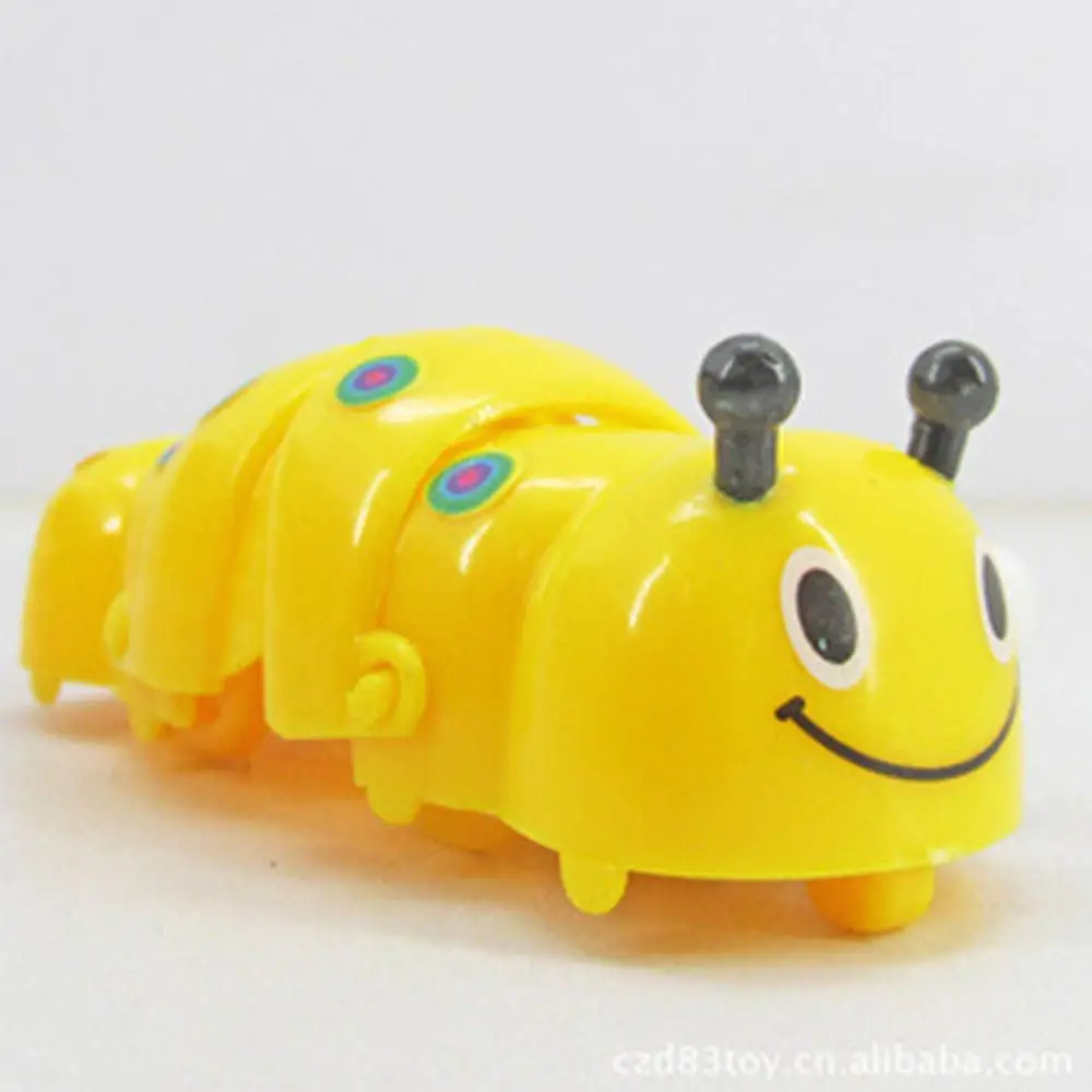 Color Random Classic Funny Plastic Cartoon Wind Up Toy Clockwork Toy Caterpillar Shape