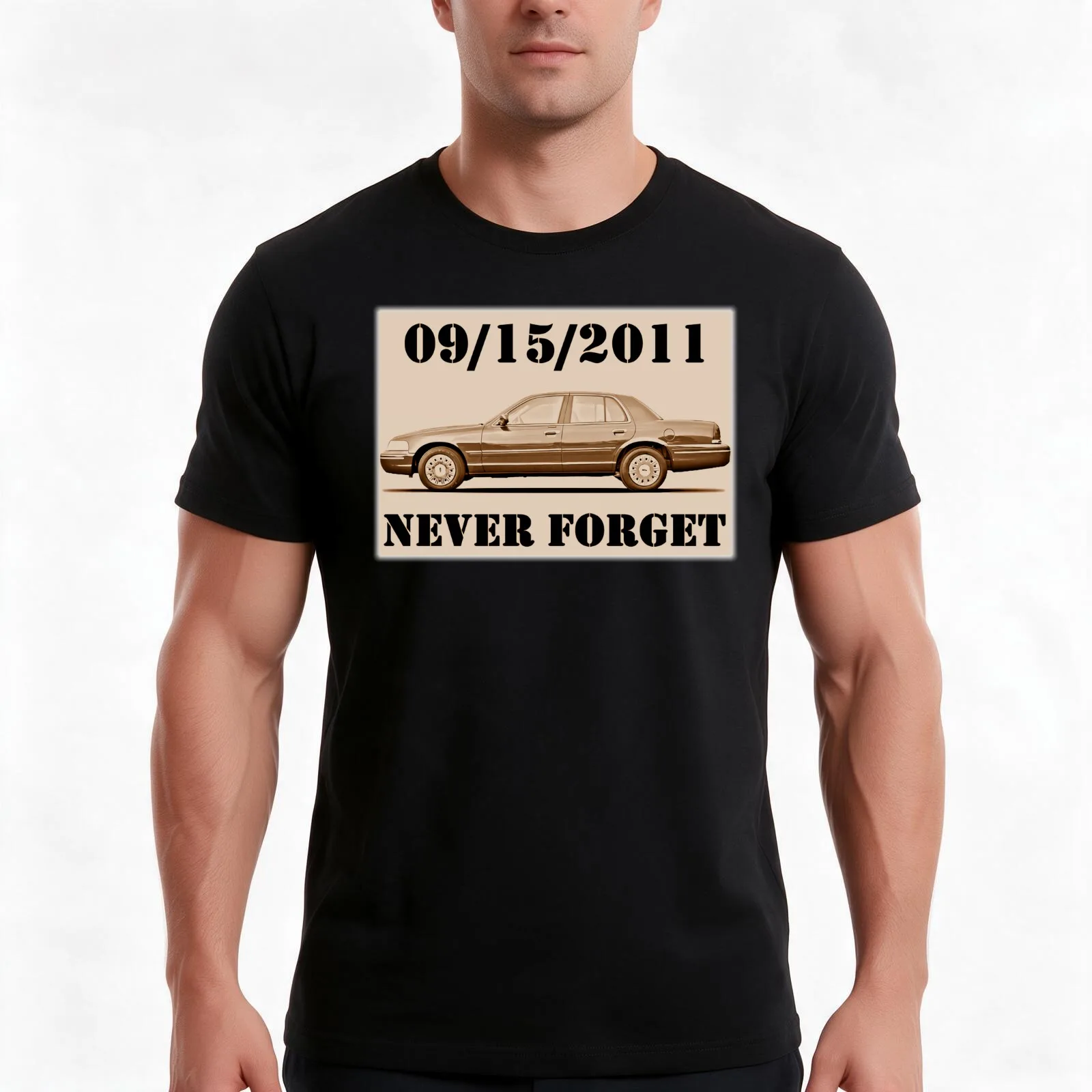 Crown Victoria In Memoriam T-Shirt Summer Casual Cotton Tee Oversized Streetwear Tops Vintage Graphic Print Unisex Men Women