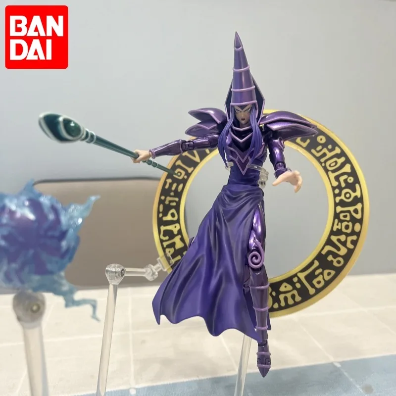 

Original Bandai SHM Yu-Gi-Oh! Duel Monsters Yugi Muto Black Magician 1/12 Action Figure Collection Model Toy in Stock