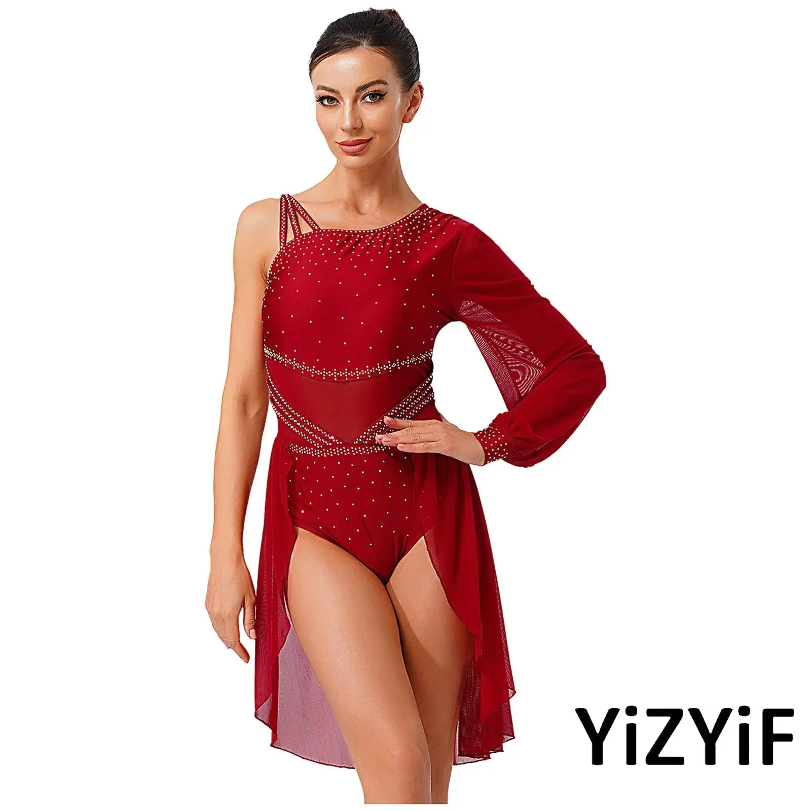 

Women's Latin Jazz Dance Dress Sequin Club Party Prom Competition Performance Dance Costume Modern Latin Lyrical Dancewear