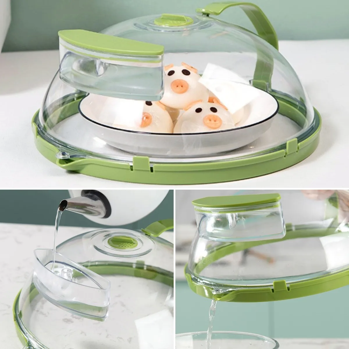 

Clear Microwave Splash Covers Microwave Lid Protectors With Handles Steam Vents Keep Your Microwave Clean Food Heating Cover