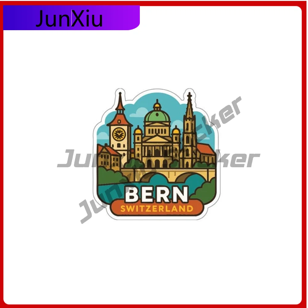 

Bern Switzerland Travel Sticker Vinyl Decal Accessories Waterproof Car Bumper Truck Electric Scooter Yacht Window Decals Zx10r