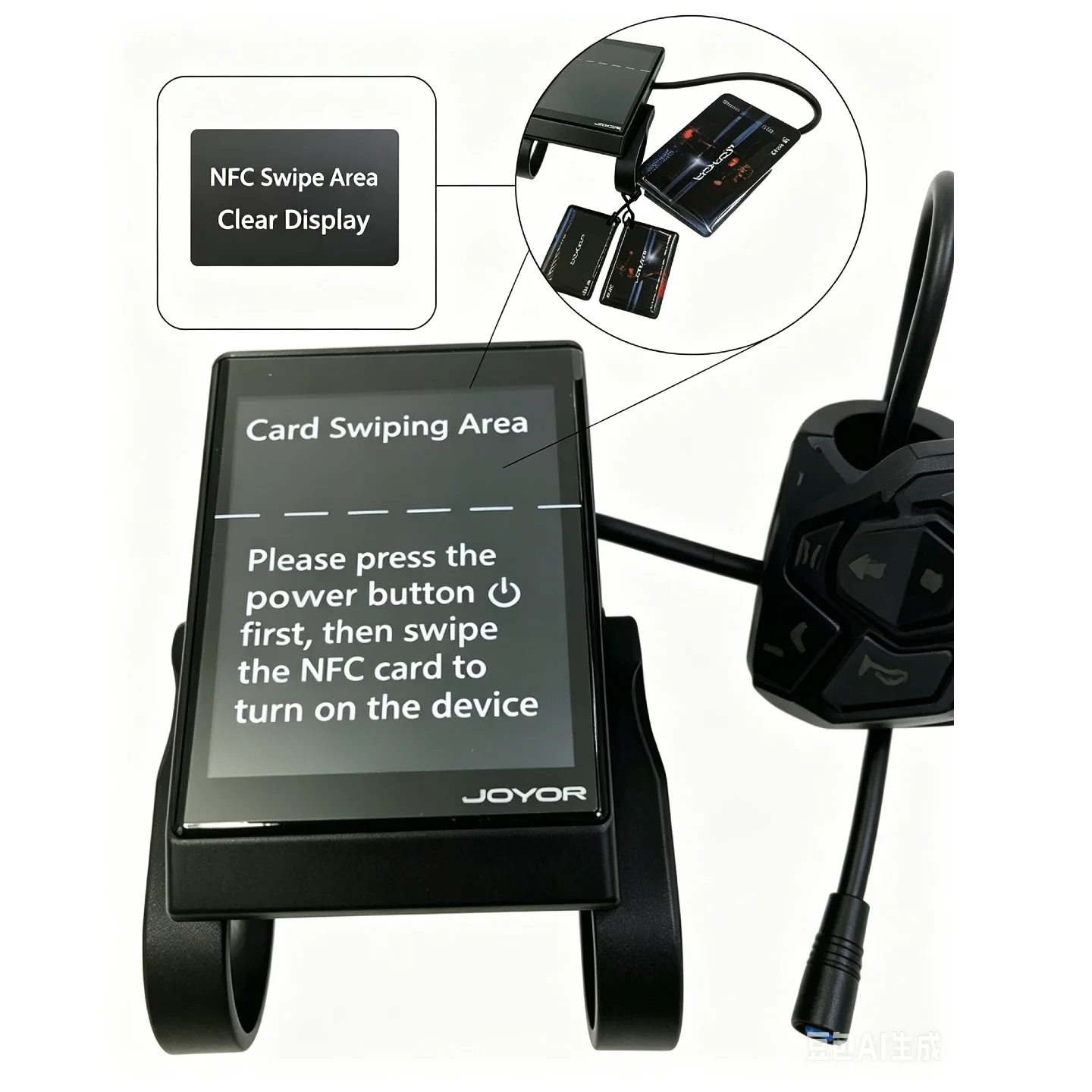 For Joyor S10-SZ T6 T10 C10 LCD Dashboard Display With NFC Key System Replacement Accessories for S & T Series Electric Scooters
