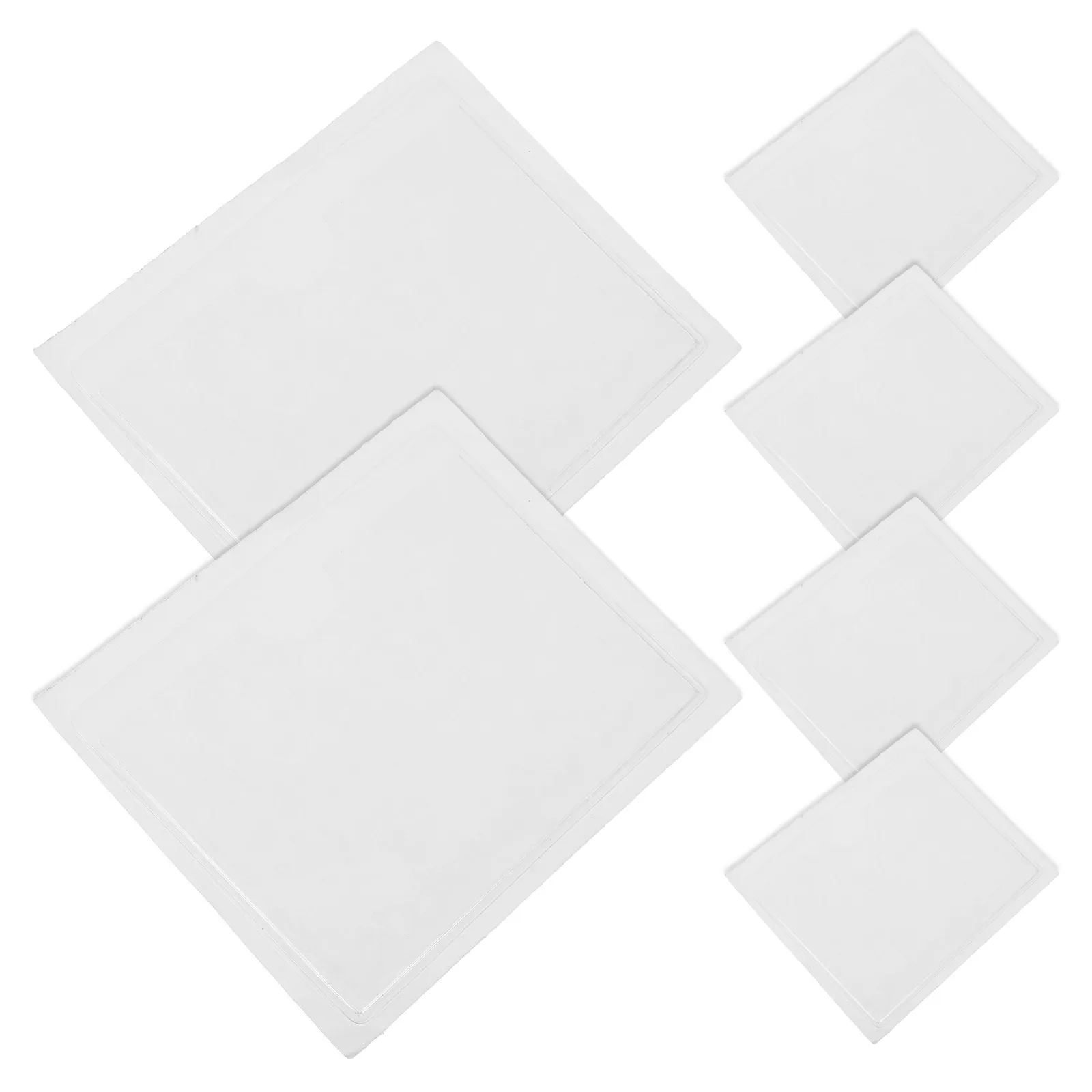 

6pcs Self Adhesive Card Holder Clear Pocket Protector Transparent Label Holder Durable Plastic Business Card Sleeve 10X8Cm