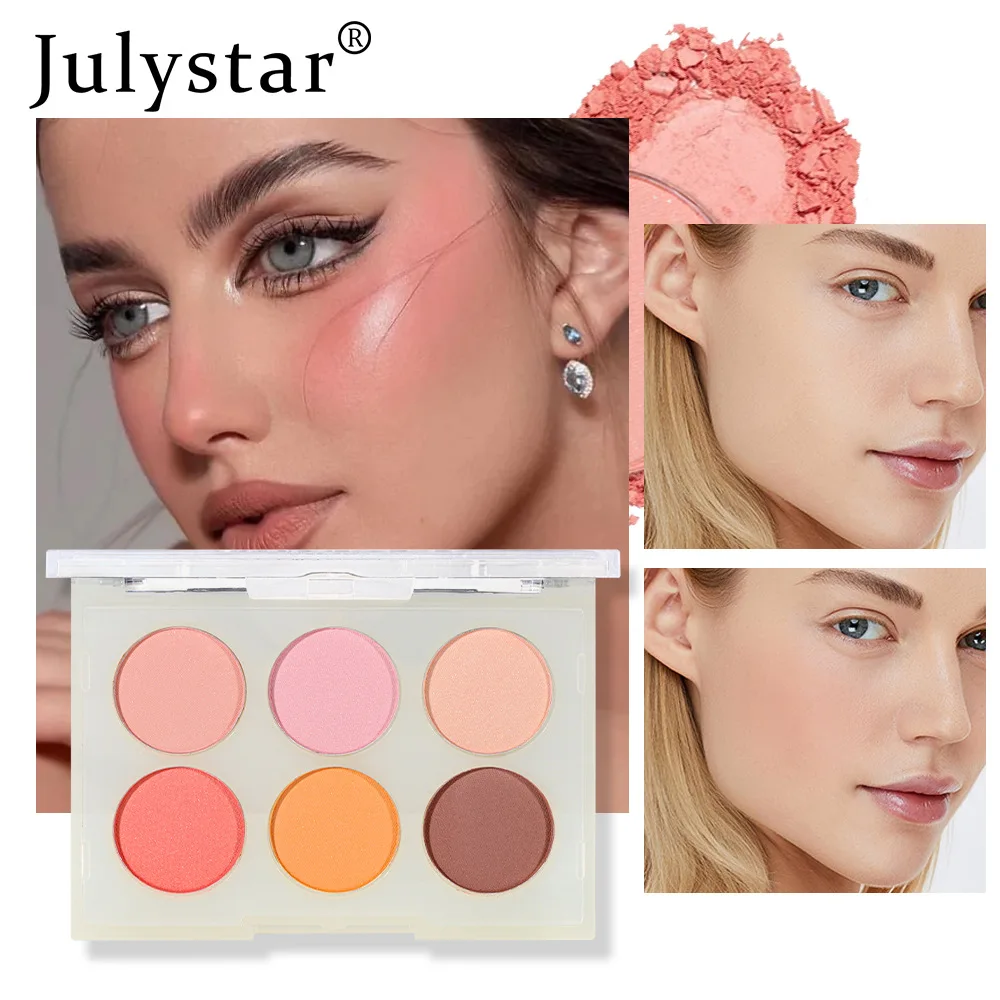 6-in-1 マットブラッシュパレット、輪郭形成＆アイシャドウオールインワン多機能フェイスメイクアップキット、防水長持ち、新入荷