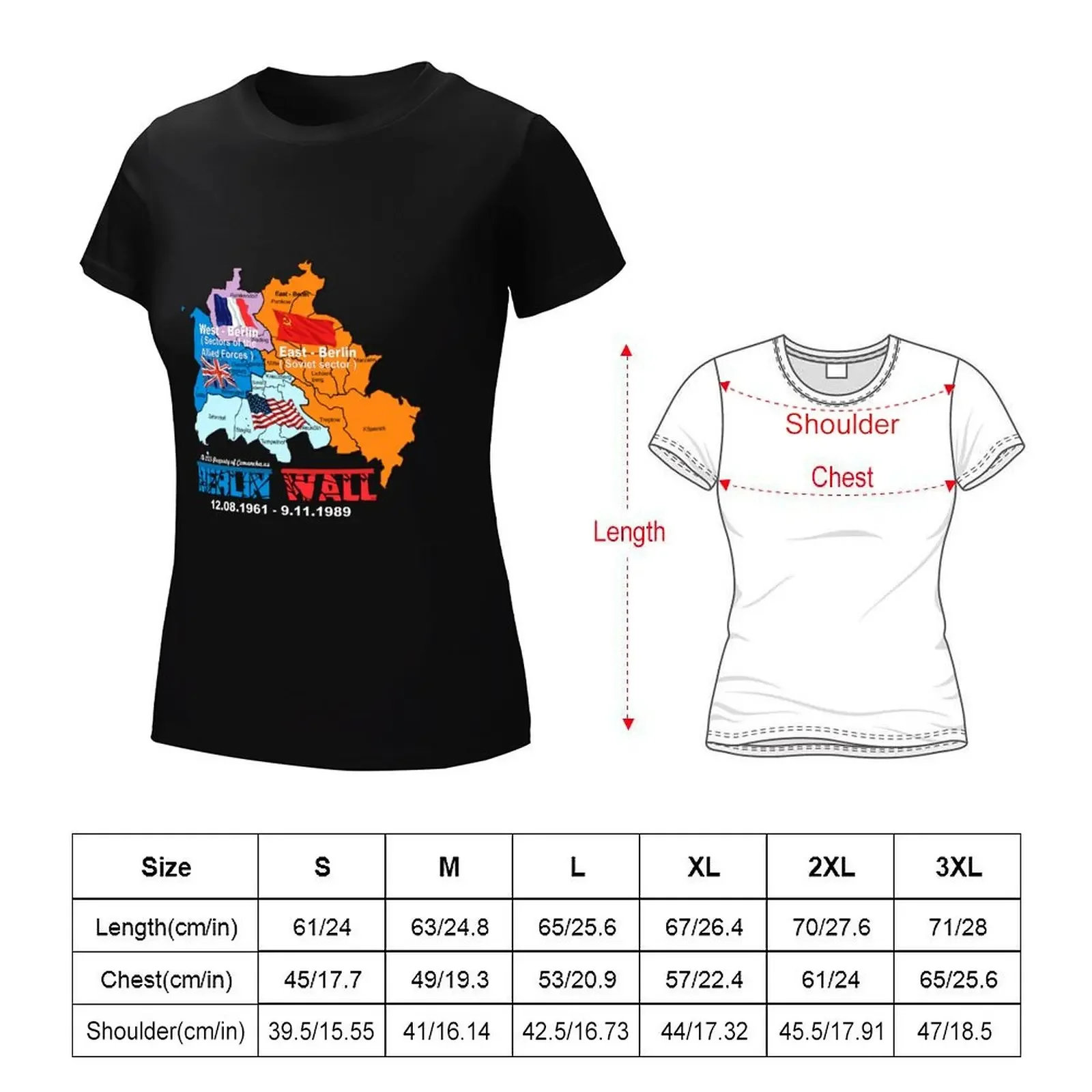 Berlin Wall 1961-1989 T-shirt anime clothes cute clothes cute tops graphic t-shirts for Women