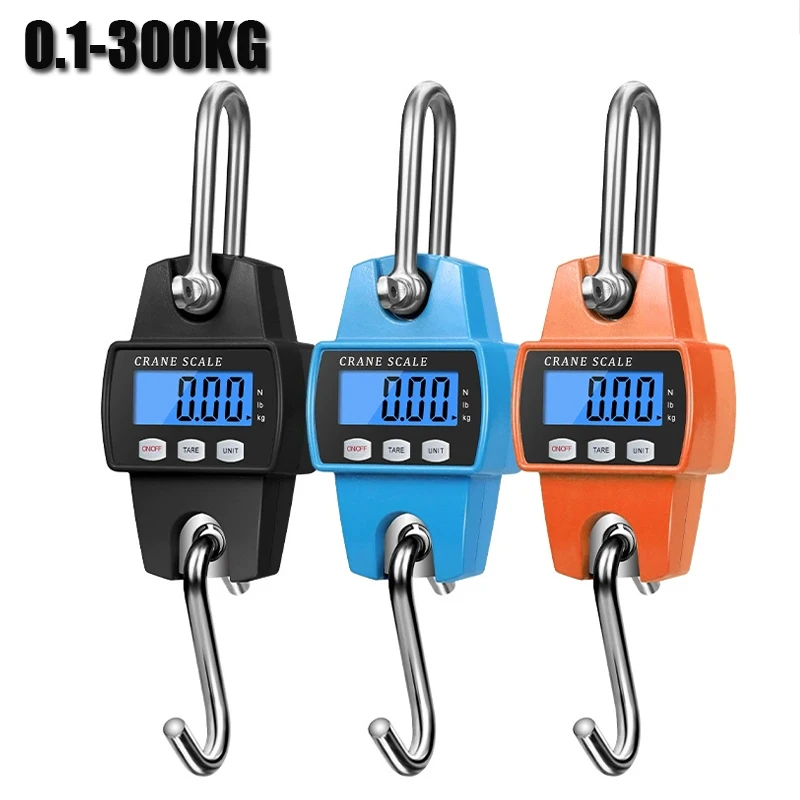 

Digital Hanging Scale with Crane Scale, Electronic Mini Metal Hook, Portable Hanging Scale, 300kg, Steelyard