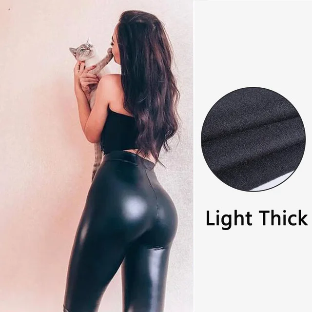 S-5XL 2022 New Women Plus Size High Waist Leather Pants Black Tight Leggings Hip Lifting Outer Wear Sexy Long Legs Low Discount