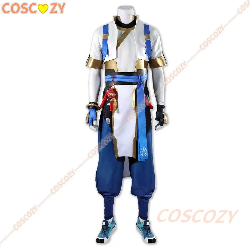 OW Wuyang Cosplay Costume Top Vest Pants Wig Carnival Halloween Comic Con Game Watch Role Play Men Battle Suit Custom Made view 5