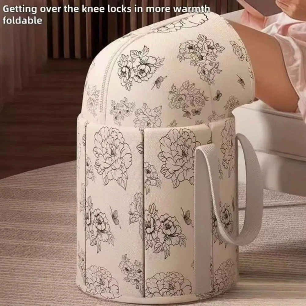 

Collapsible Foot Bath Soaking Bucket Knee High Cover Large Capacity Foot Bath Tub with Handles Heat Preservation