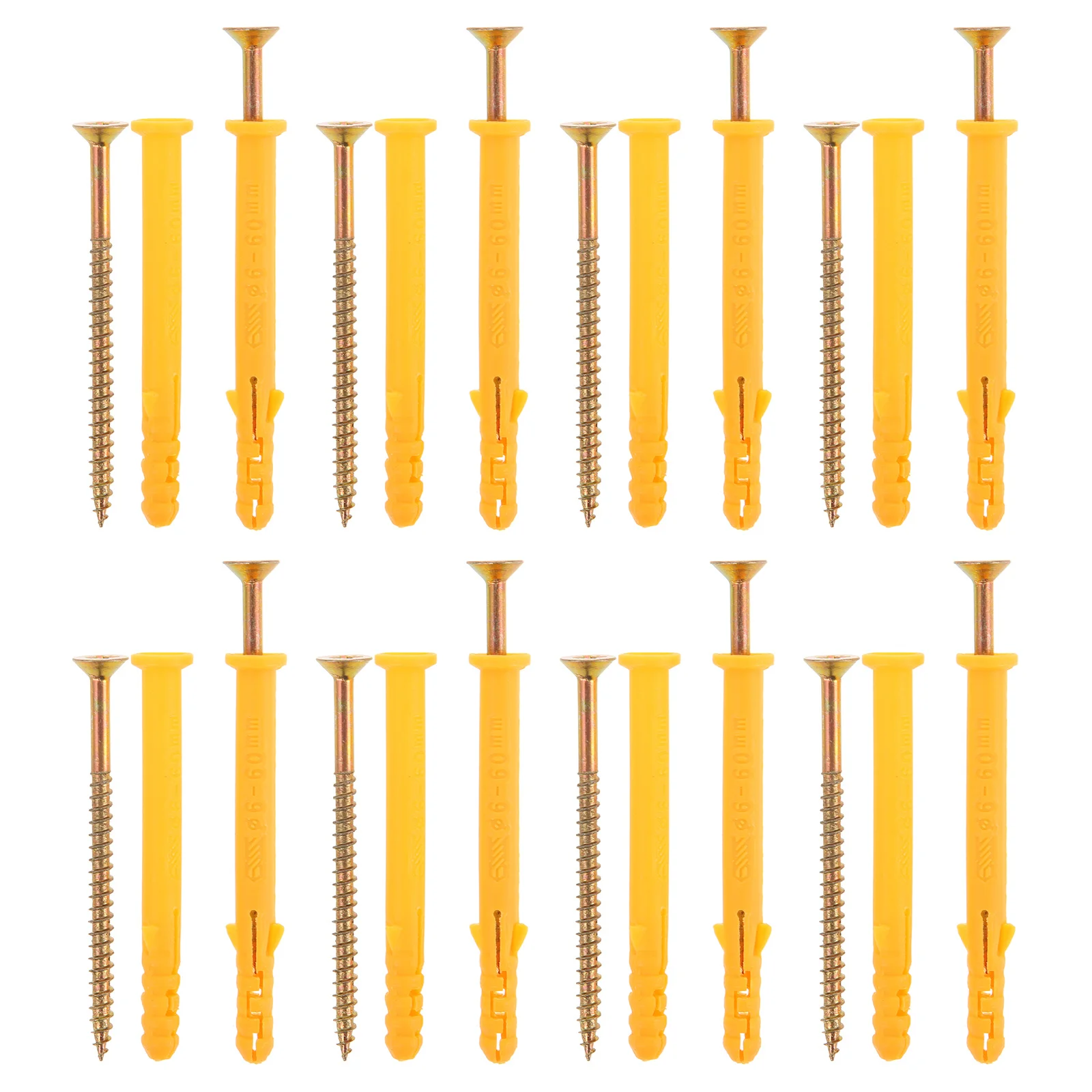 

50Sets Wall Anchor Drywall Expansion Tube Screw Anchors Kit Heavy Duty Assorted Sizes for Home and Construction