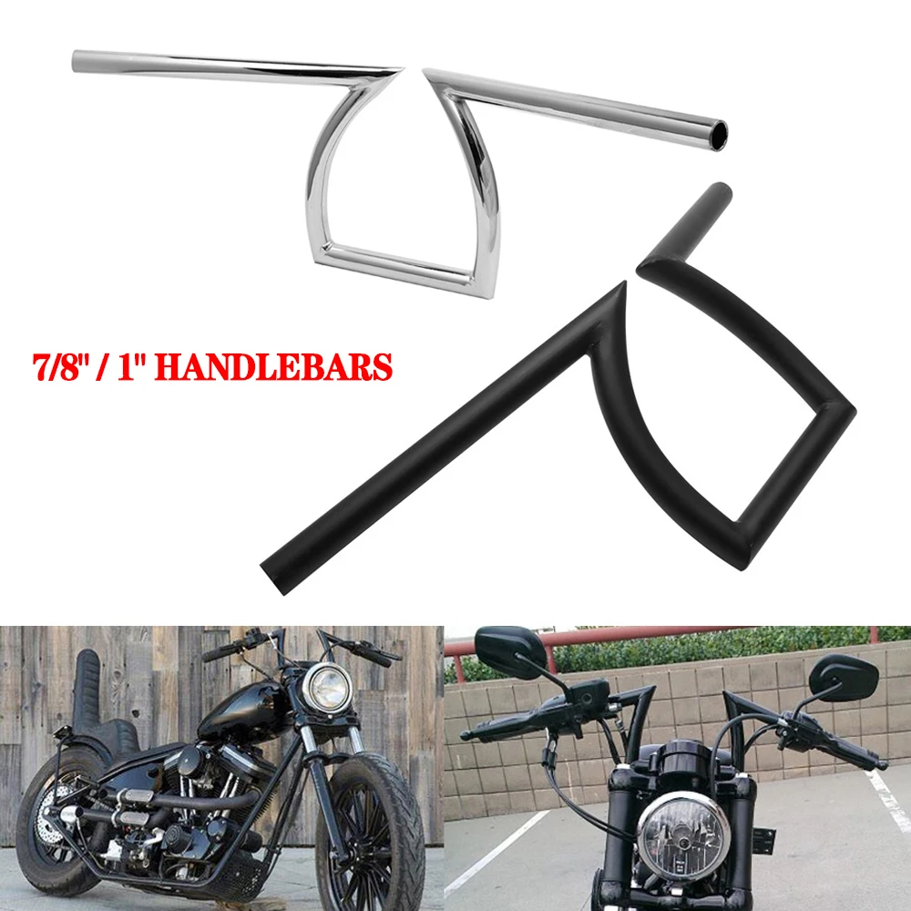 

Motorcycle 7/8" 1" Universal Handlebars Z Bar Drag Ape Hanger For Harley Yamaha Honda Suzuki Cafe Racer Chopper Bobber Custom