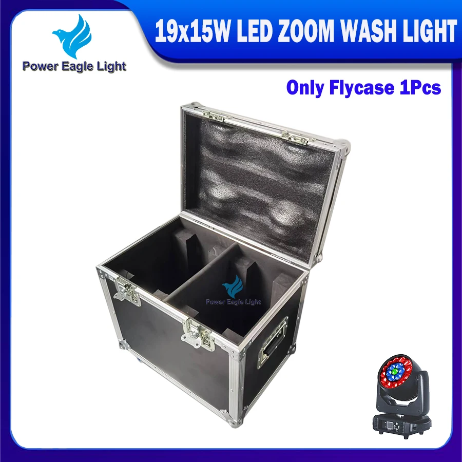 Caja de vuelo para iluminación Beam + Wash, sin impuestos, 1 piezas, 19x15W, RGBW, Zoom, cabezal móvil, para fiesta, discoteca, KTV, envío rápido gratis