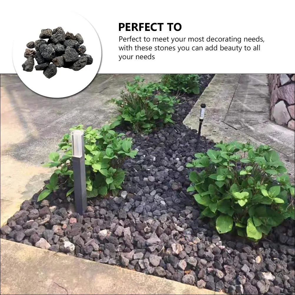 

Volcanic Rock Decorative Stones for Fish Tank Vase Planter Black Natural Finish Home Office Garden Statue Aromatherapy Diffuser
