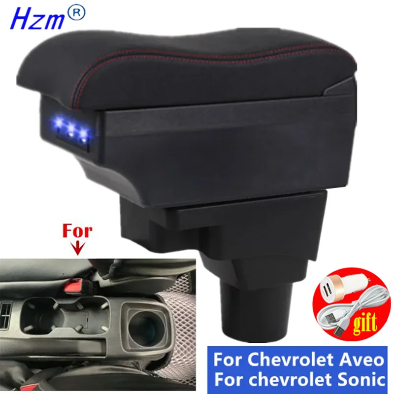 

Car Armrest Box for Chevrolet Sonic/Aveo Interior Storage box Retrofit Accessory Dedicated Design for Enhanced Comfort