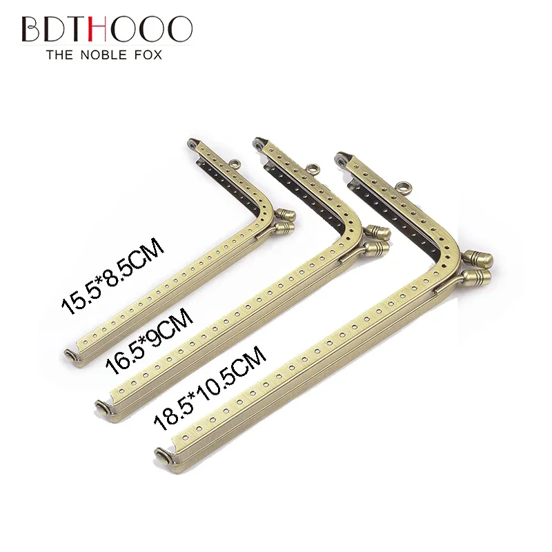 10pcs 15.5-18.5cm Metal Purse Frame Handle for Clutch Bag Handbag Accessories Making Kiss Clasp Lock Bronze Tone Hardware