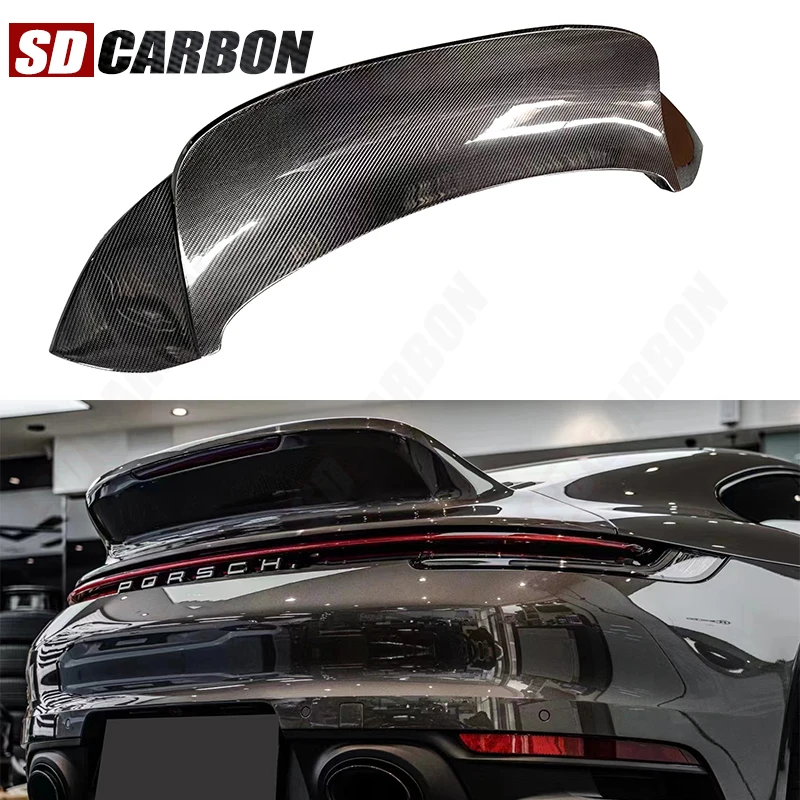 For Porsche 911 992 High quality Carbon Fiber Spoiler Tail fins Rear Trunk Guide Wing Rear Wing Upgrade Body Kit