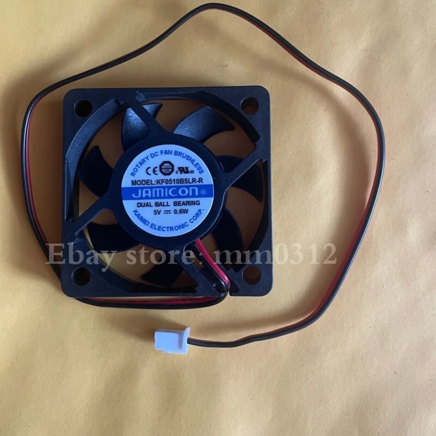 For JAMICON KF0510B5LR-R 50MM 5V 0.6W 2-wire Double Ball Cooling Fan