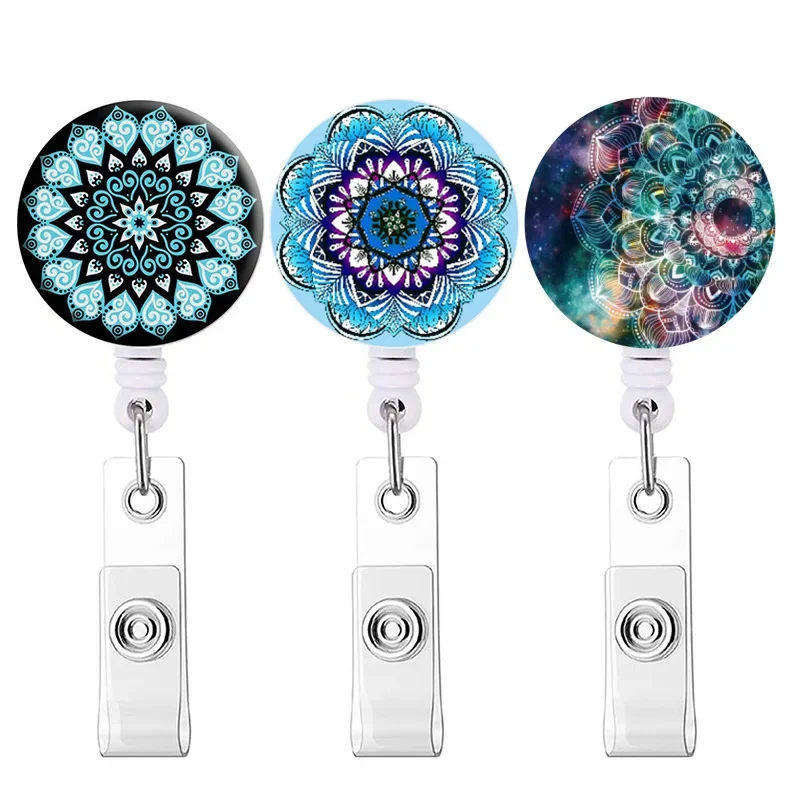 Mostra ID Tag Work Pass Bus Card Clips Badge Holder Reels Retro retrattile School Office Business carte di credito Badge Reels