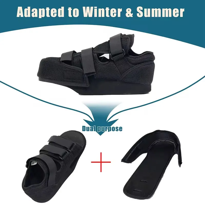 1Pcs Post Op Shoes-Plantar Splint Brace-Toe Orthopedic Support Brace-Foot Orthosis-Foot Fracture Shoe-Operative Walking Boot