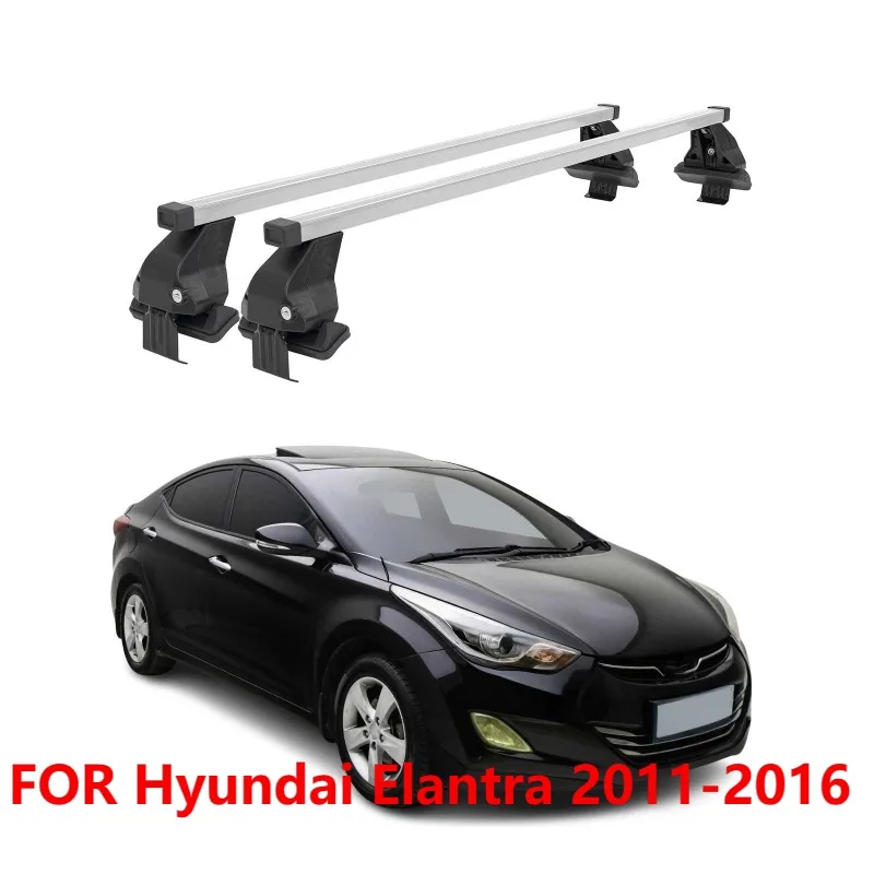 Smooth Roof Rack Cross Bars for Hyundai Elantra 2011-2016, Gray 2-Pack