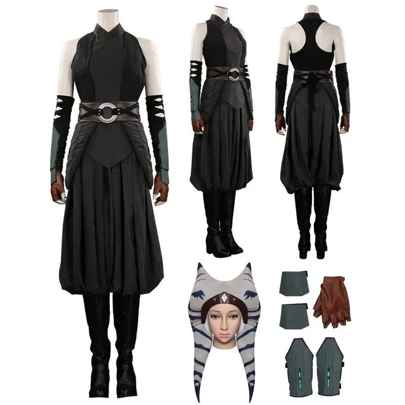 

Ahsooka Tano Cosplay Fantasia Jedi Costume Disguise for Women Roleplay Headwear Hat Outfits Halloween Carnival Party Clothes