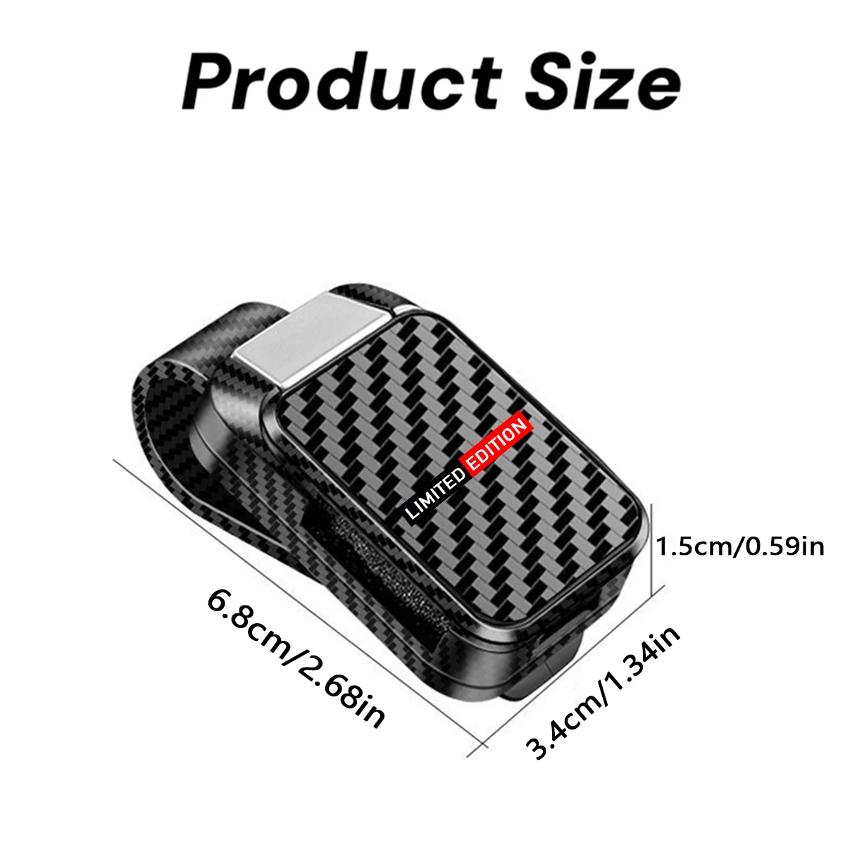 1pc Carbon Fiber Pattern Car Sun Visor Glasses Holder Clip For Toyota Lexus Nissan Chevrolet Hyundai KIA Auto Interior Accessory