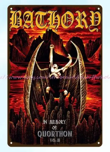 BATHORY в памяти Quorthon металлический жестяной знак без рамки художественные принты для продажи