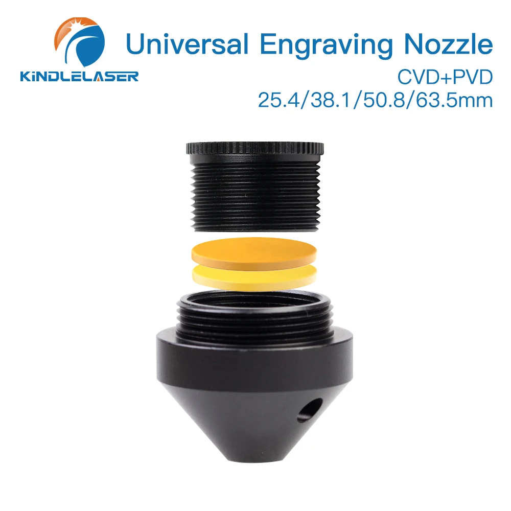 Kindlelaser D18 N04F Air Nozzle Compound Universal Engraving Nozzle for Laser Head at CO2 Laser Cutting Machine