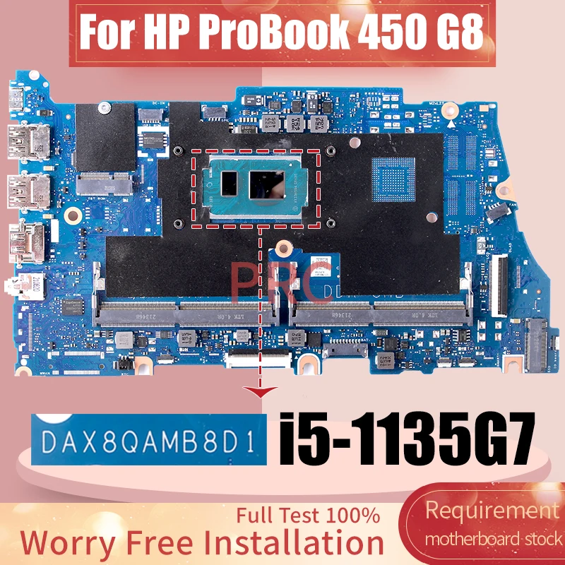 

DAX8QAMB8D1 For HP ProBook 450 G8 Laptop Motherboard SRK05 i5-1135G7 Notebook Mainboard