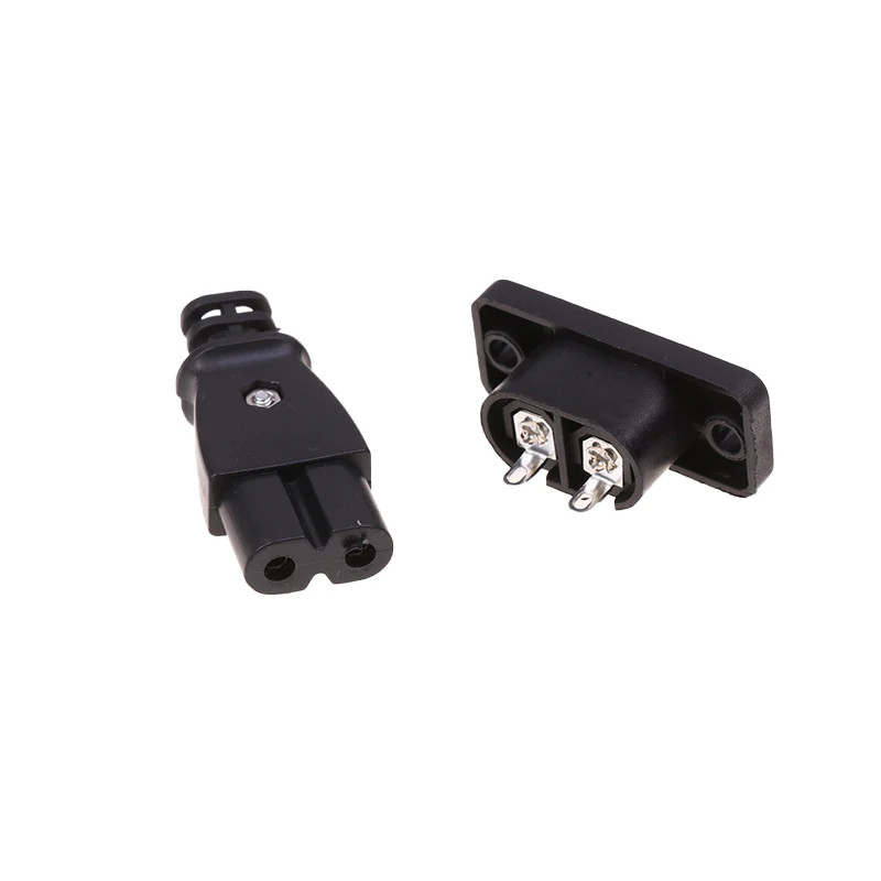 Wholesale C8 Male Power Socket Female Plug Power Outlet Embedded Electric Connector 35mm*15mm AC 2.5A 250v 8-shaped Plug Socket