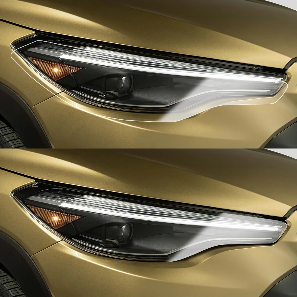 TPU Film For Toyota Corolla Cross 2021-2026 Smoke Black Pre Cut Car Headlight Protective Film Anti-Scratch High-Gloss TPU Film